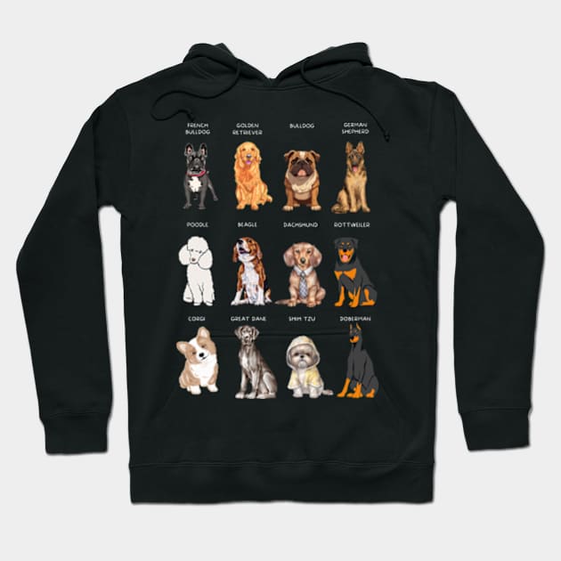 dog breeds Hoodie by Pawfect Designz